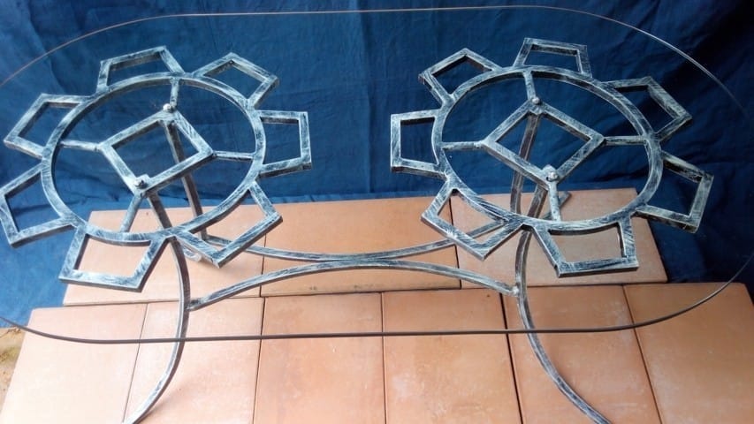 Wrought iron coffee table in modernesign style - Image 3